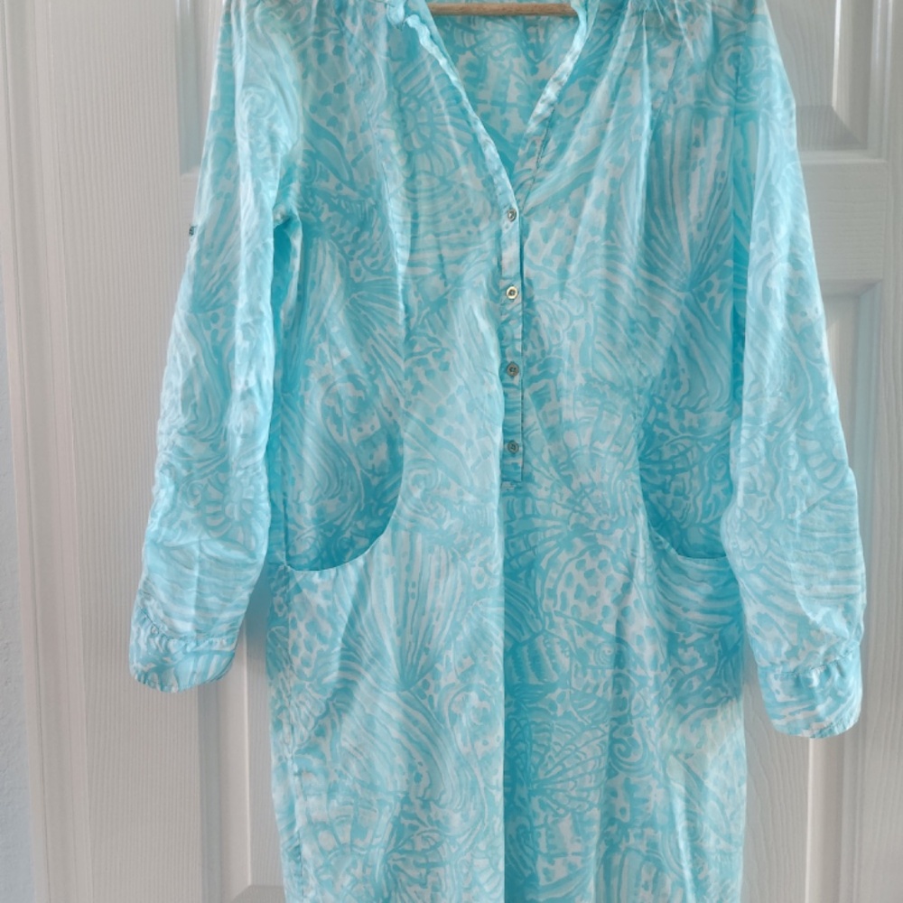 Lilly Pulitzer Sanibel Tunic Dress in Shorely Blue - Picture 13 of 14